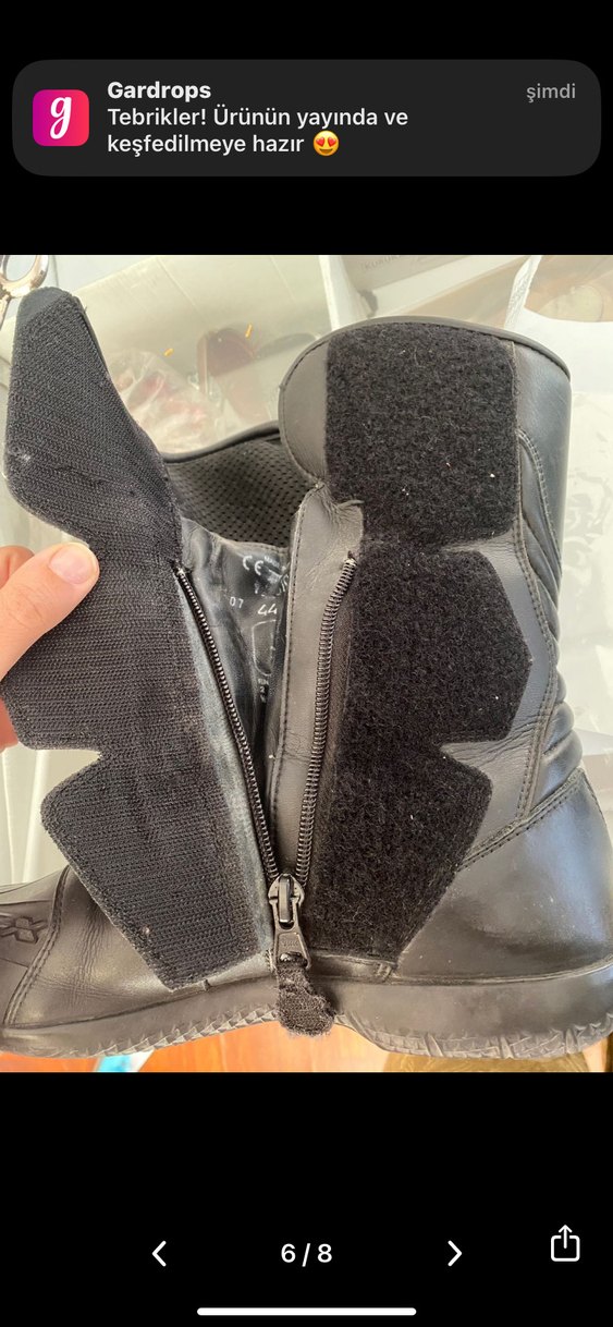 Tcx motosikletbot Siyah Deri Biker Bot - Görsel 2