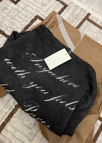 Kapüşonlu Gri çocuk Sweatshirt - Görsel 3