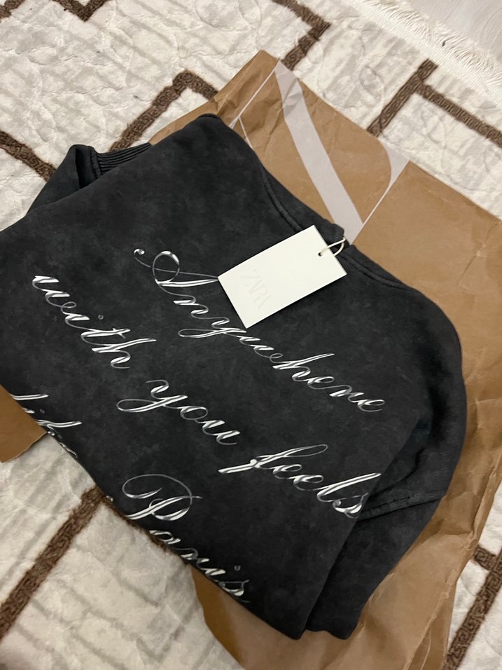 Kapüşonlu Gri çocuk Sweatshirt - Görsel 3