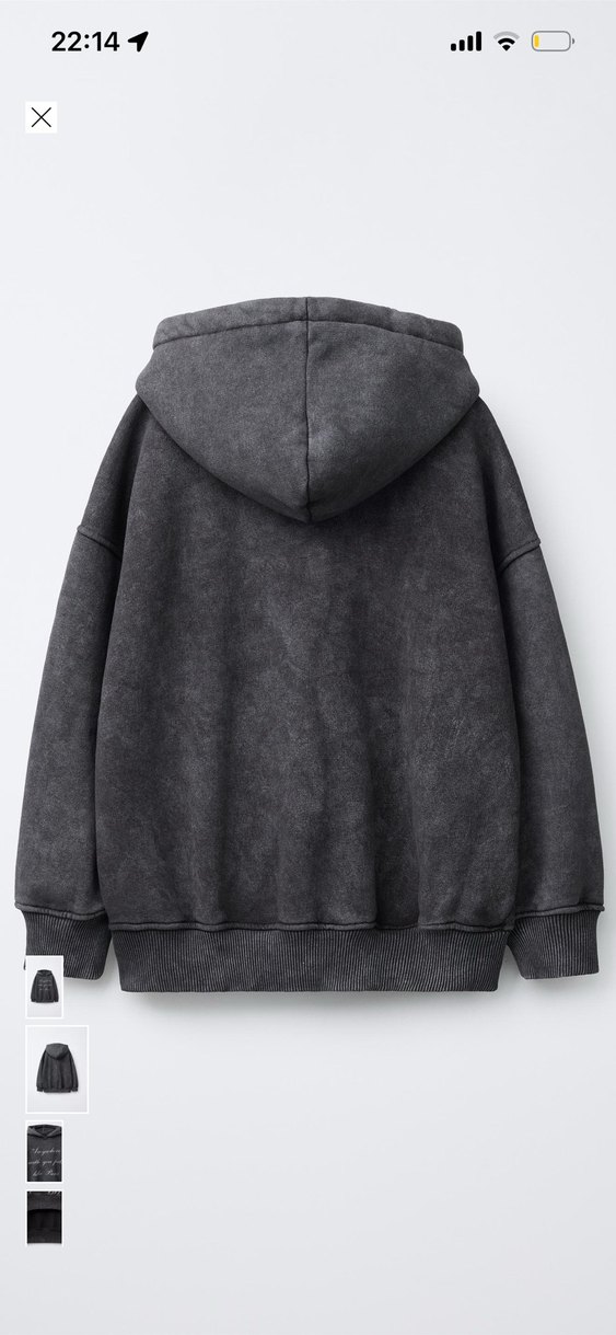 Kapüşonlu Gri çocuk Sweatshirt - Görsel 2