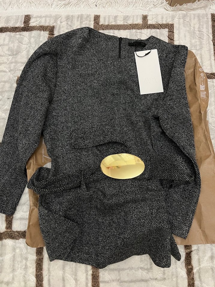 Gri Kadın Triko Midi Elbise - Görsel 3