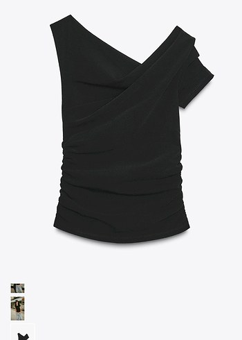 Siyah Drapeli Straplez Kadın Tulum - Görsel 3