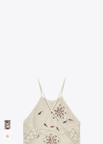 Nakışlı Örgü Bohem Mini Süveter - Görsel 4