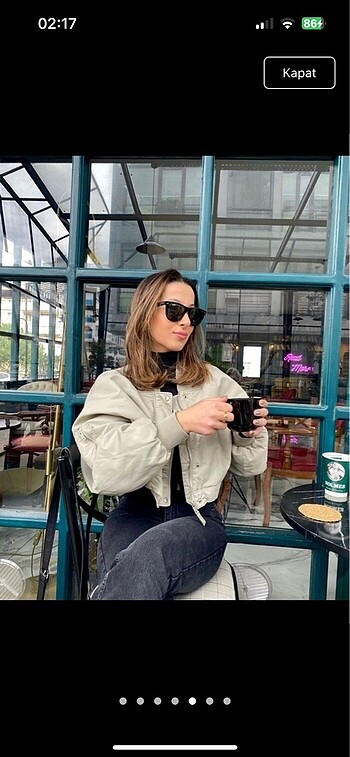 Zara bej bomber ceket