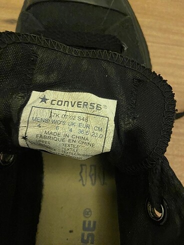 36,5 Beden siyah Renk Converse all star ayakkabı
