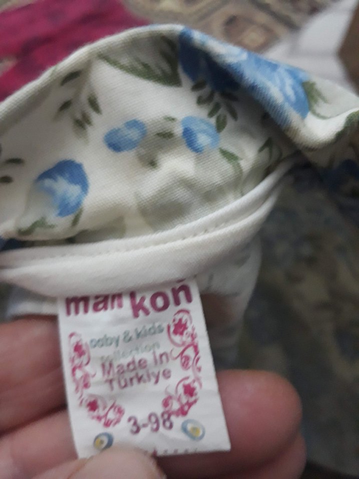 Kız Çocuk Mavi Çiçekli Kısa Kollu Bolero - Görsel 2