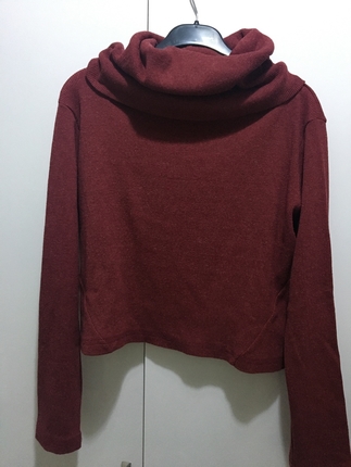 Bordo boğazlı triko