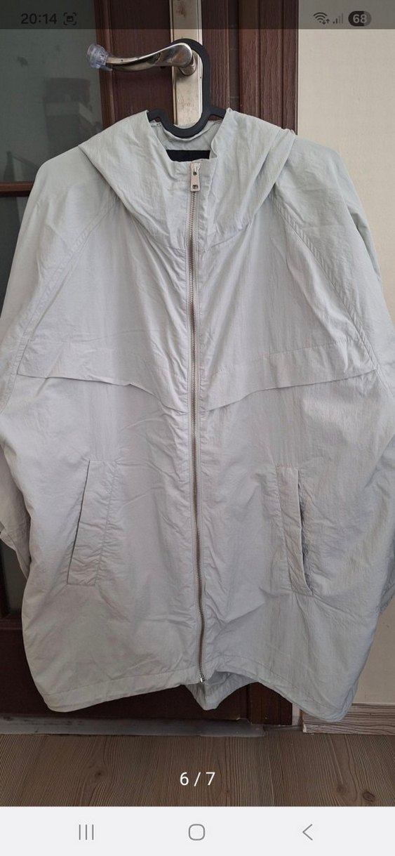 Gri Midi Kapüşonlu Kadın Ceket - Görsel 4