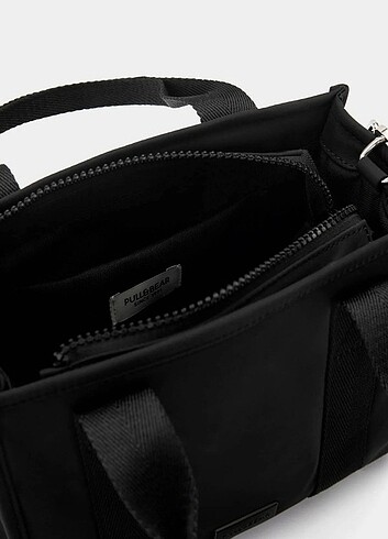 Pull and Bear Dokuma kumaş Mini tote çanta 