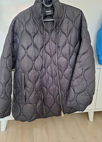 Oversize kapitone kısa mont