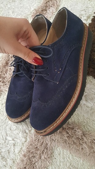 Lacivert nubuk oxford ayakkabı 