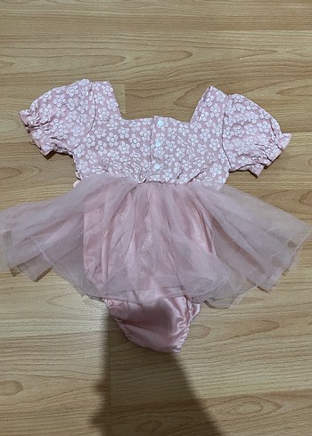 Kız Bebek Pembe Dantel Elbise - Görsel 2