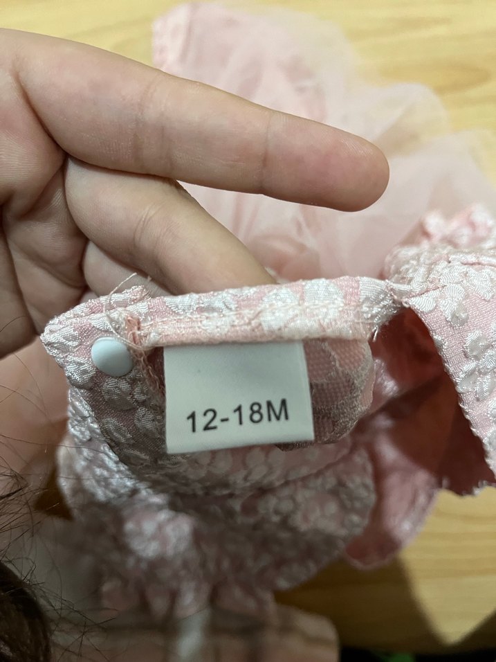 Kız Bebek Pembe Dantel Elbise - Görsel 3