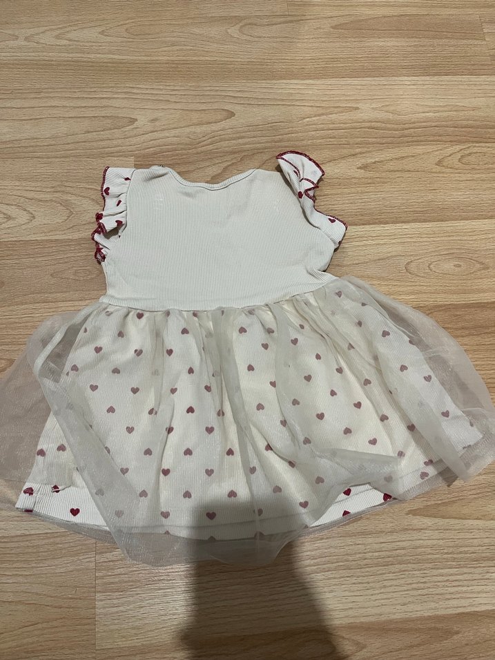 Kız Çocuk Beyaz Nakışlı Fırfırlı Elbise - Görsel 2