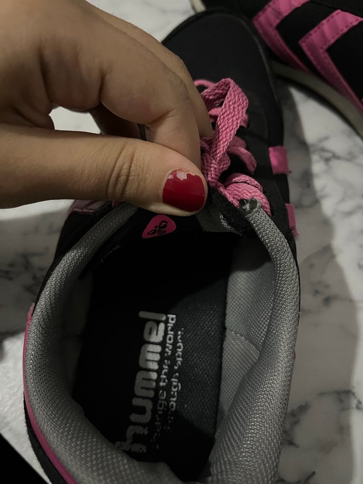 Pembe Bağcıklı Kadın Spor Ayakkabı - Görsel 4