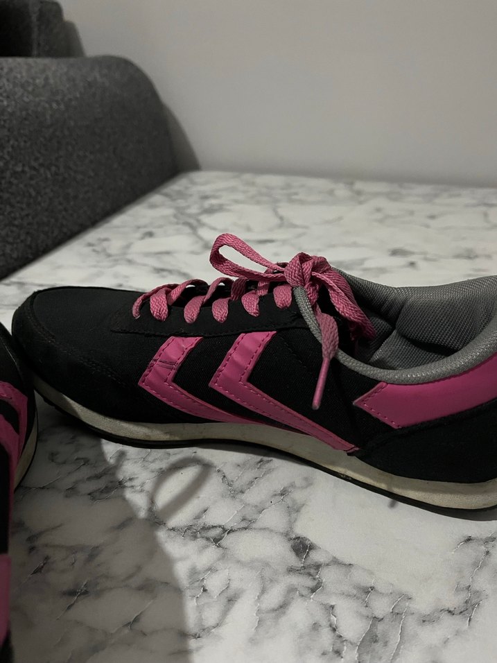 Pembe Bağcıklı Kadın Spor Ayakkabı - Görsel 3