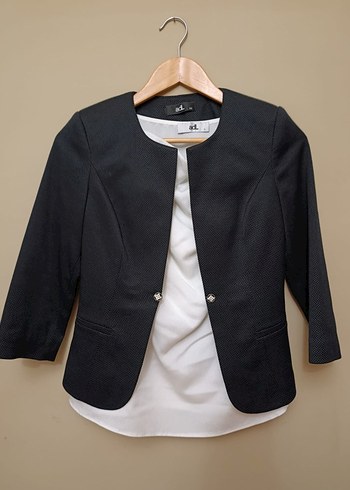 ADL CEKET ETEK BLUZ TAKIM Düğmeli Kadın Takım Elbise XS - Görsel 11