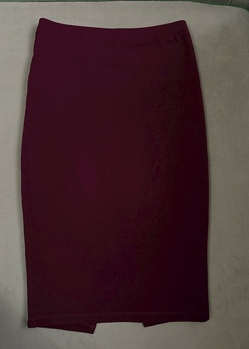 Bordo Midi Kalem Etek - Görsel 4