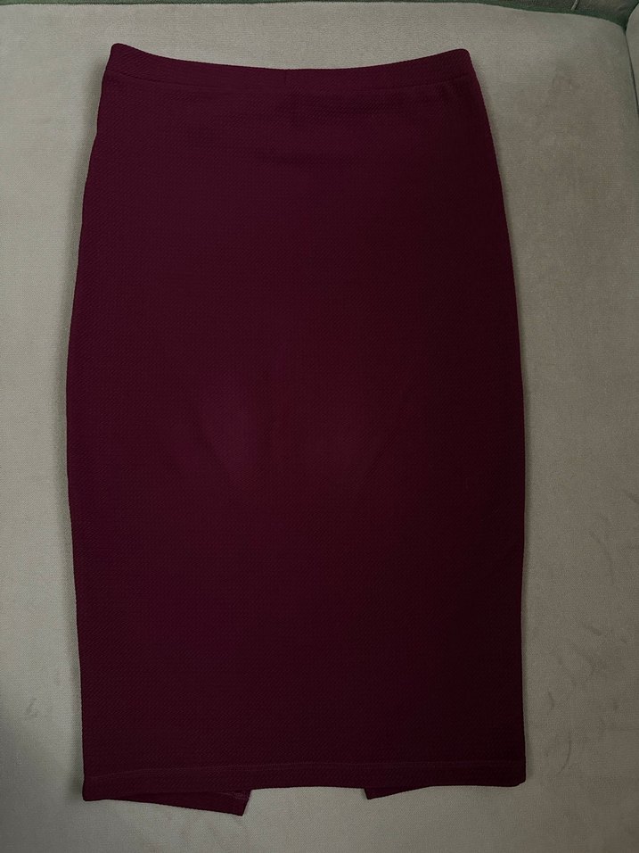 Bordo Midi Kalem Etek - Görsel 4