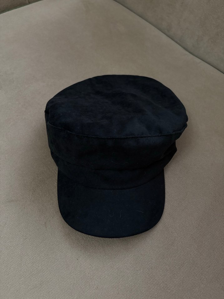Siyah Süet Kadın Şapka - Görsel 2