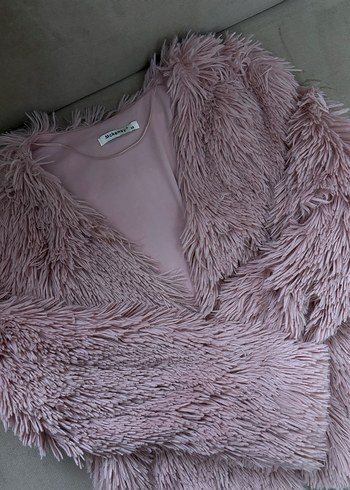 Pembe Kadın Suni Kürk Ceket - Görsel 6