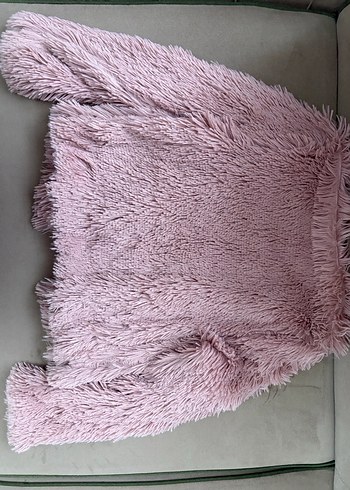 Pembe Kadın Suni Kürk Ceket - Görsel 4