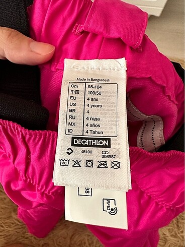 4 Yaş Beden 4 yaş kar pantolonu