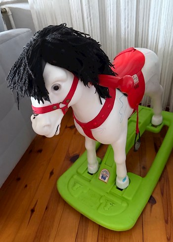 Beyaz Sallanan At Oyuncak - Görsel 2