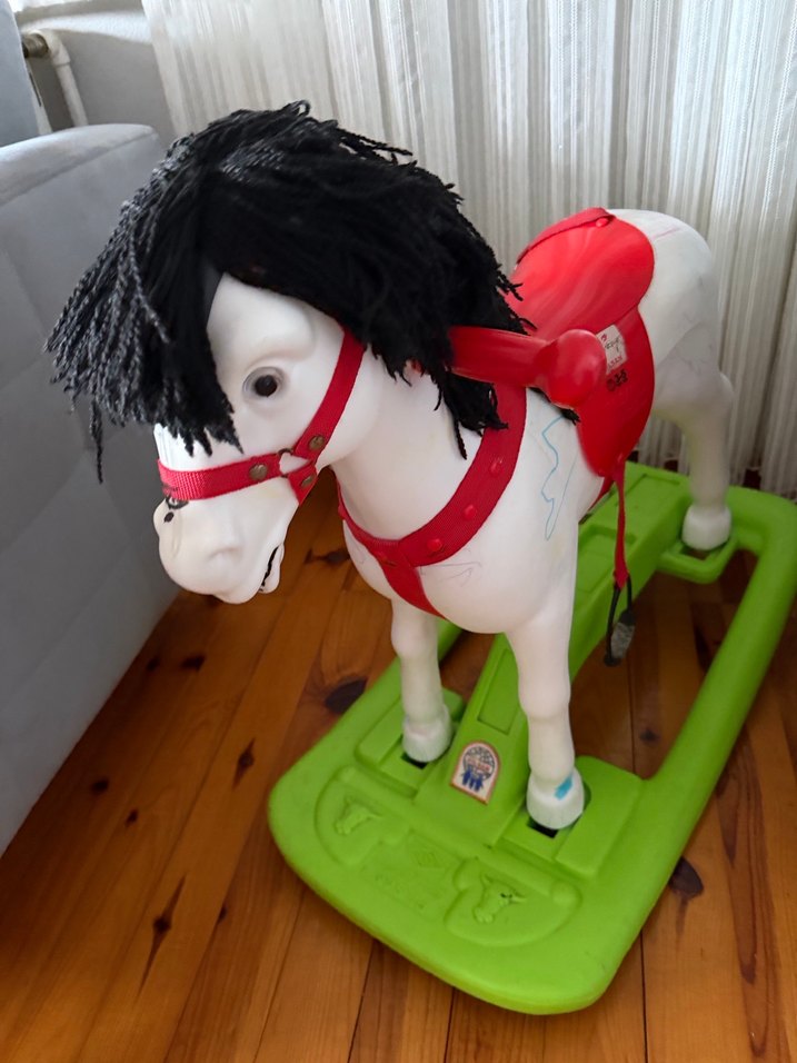 Beyaz Sallanan At Oyuncak - Görsel 2