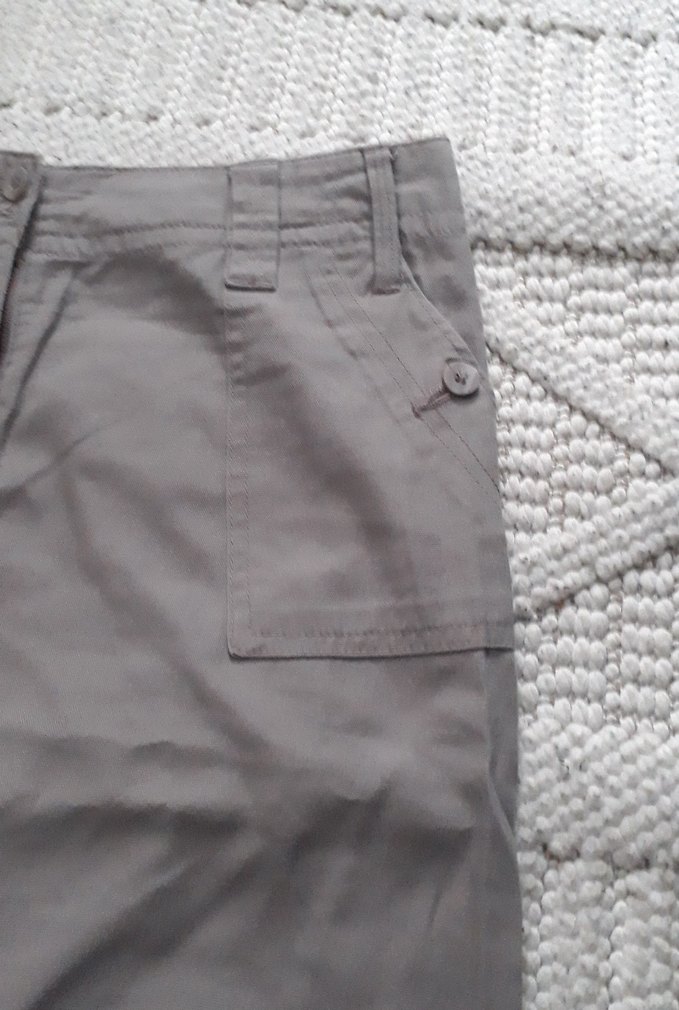 Bej Keten Midi  Eteği - Görsel 2