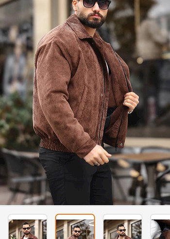 Düğmeli Kahverengi Süet Erkek Ceket - Görsel 2