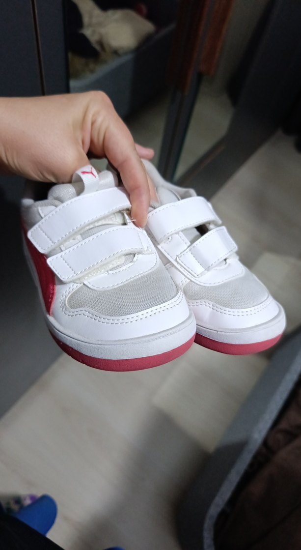 Kız Çocuk Pembe Cırt Cırtlı Spor Ayakkabı - Görsel 4