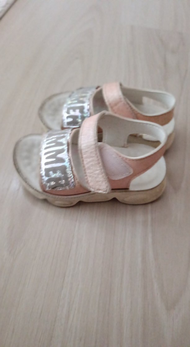 Pembe Simli Kız Çocuk Sandalet - Görsel 2