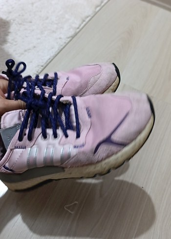 Pembe Bağcıklı Kadın Spor Ayakkabı - Görsel 9