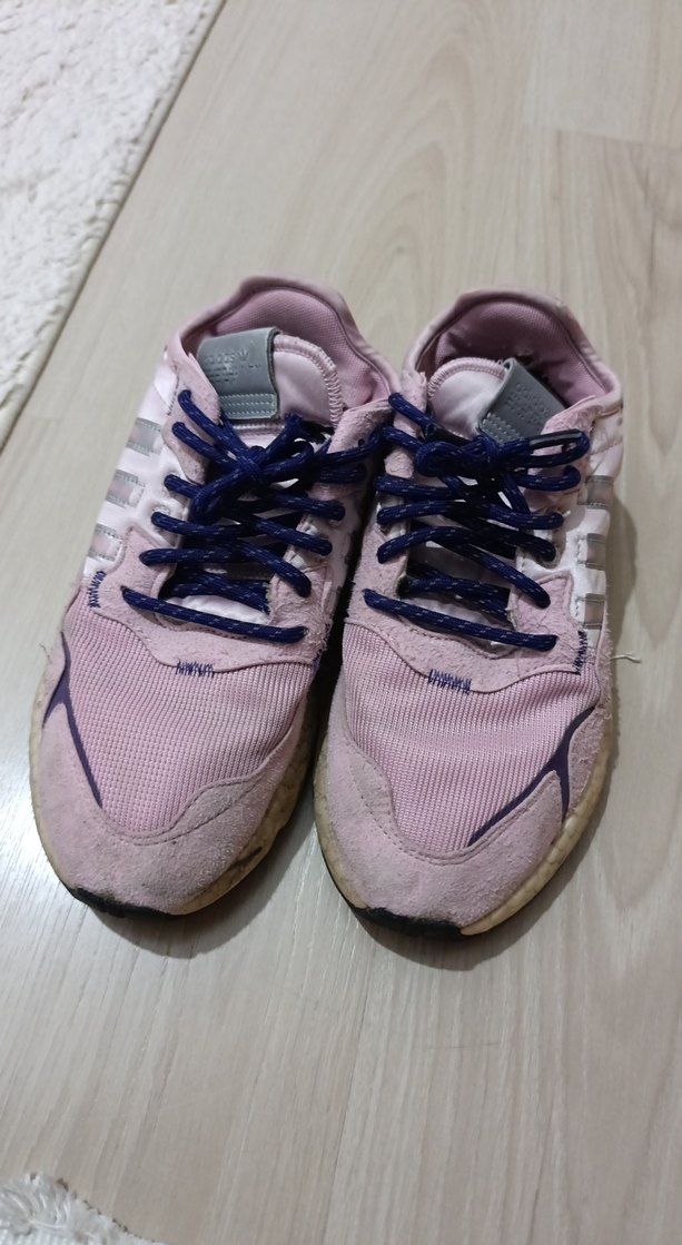 Pembe Bağcıklı Kadın Spor Ayakkabı - Görsel 5