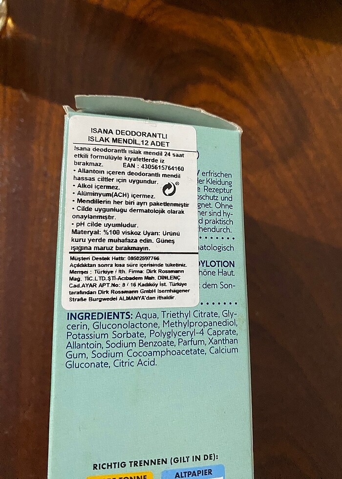 Deodorantlı ıslak mendil - Görsel 2