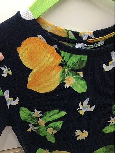 Zara Zara limon desenli tshirt