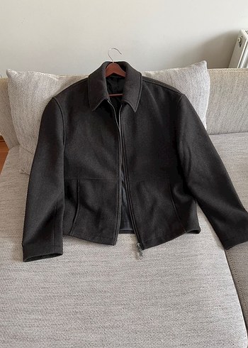 Zara Yünlü Kahverengi Ceket - Görsel 4