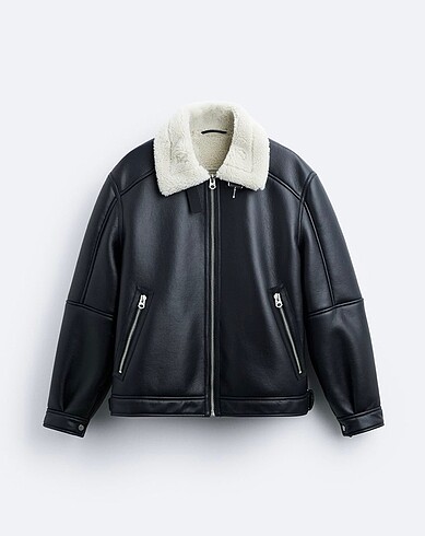 Zara Kürklü Deri Ceket - Görsel 2