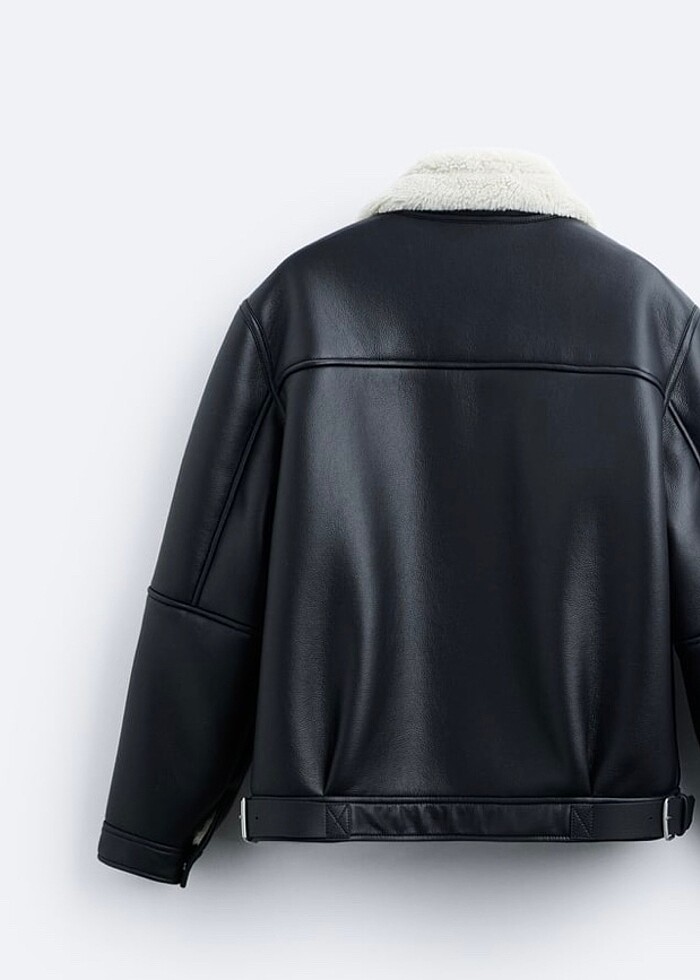 Zara Kürklü Deri Ceket - Görsel 3