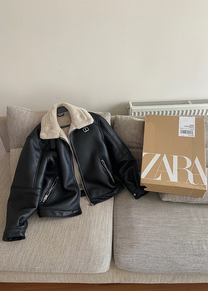 Zara Kürklü Deri Ceket - Görsel 4