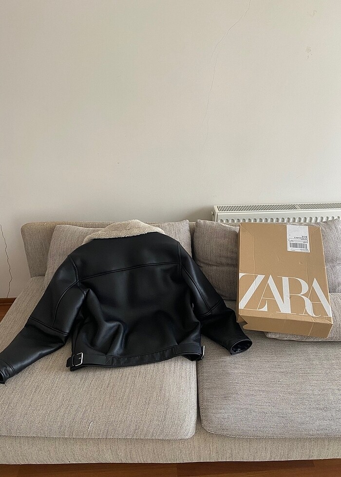 Zara Kürklü Deri Ceket - Görsel 5
