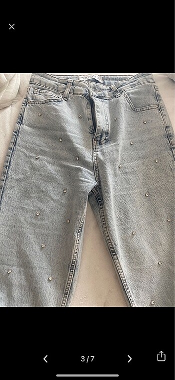 m Beden Taşlı jean