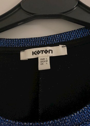 Mavi Parlak Mini Örme Kadın Bluz - Görsel 3