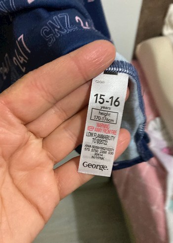 Lacivert Desenli elbise - Görsel 2