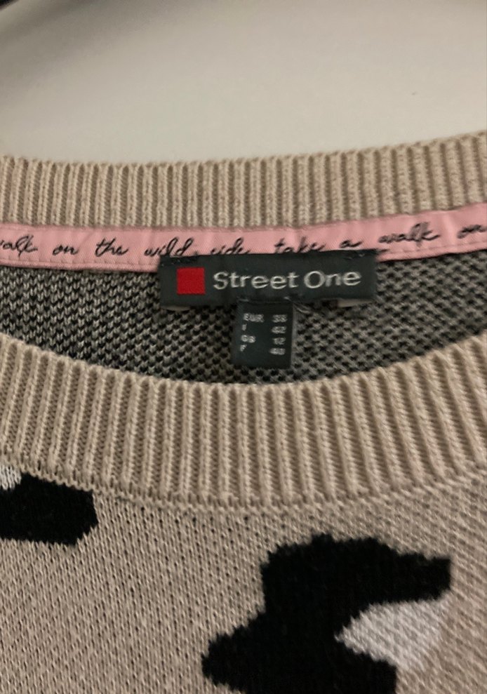 Leopar Desenli Uzun Kollu Triko Kazak - Görsel 2