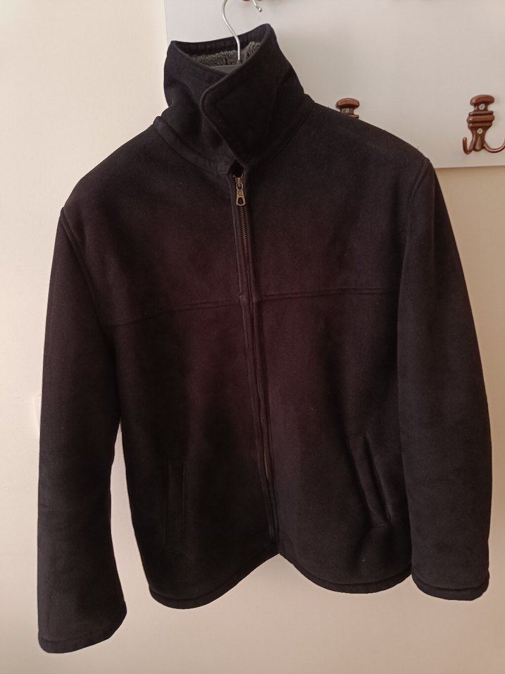 Erkek Siyah Fermuarlı Yüksek Yakalı mont - Görsel 2