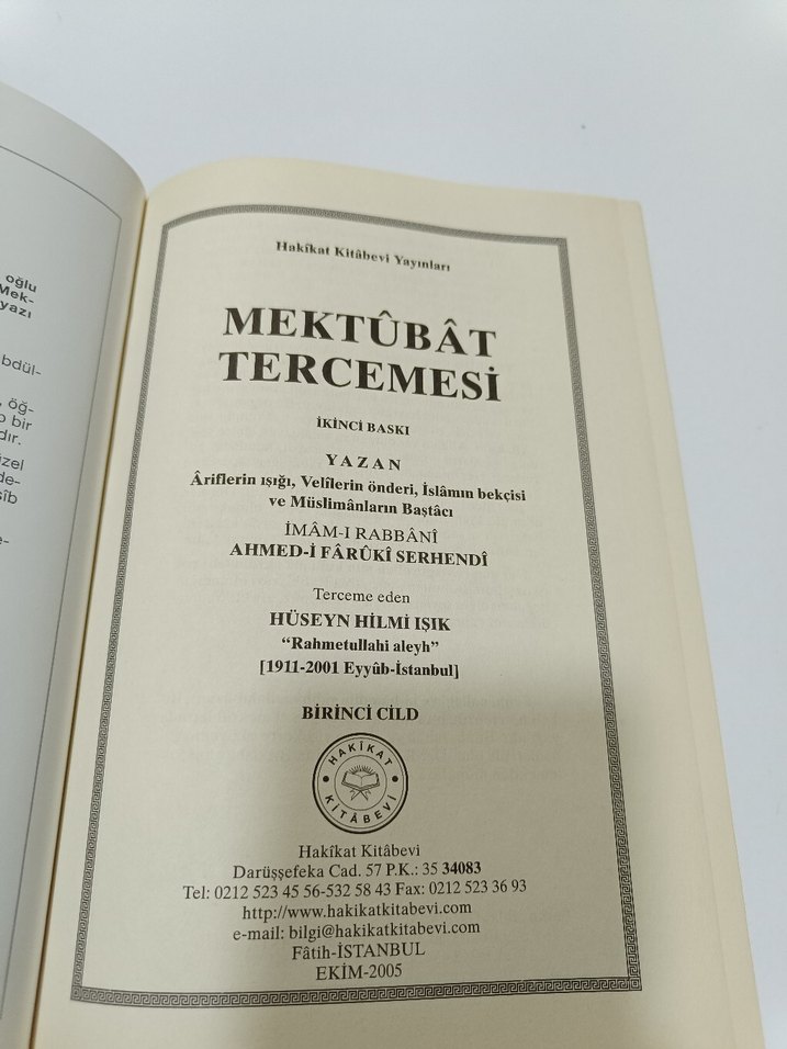 Mektubat Tercemesi Dini Kitap - Görsel 2