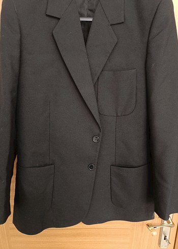 Düğmeli Siyah Erkek Takım Elbise Ceketi - Görsel 2