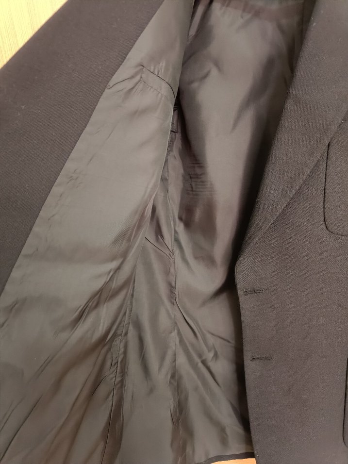 Düğmeli Siyah Erkek Takım Elbise Ceketi - Görsel 5